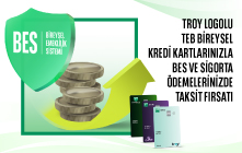 TROY Logolu TEB Bireysel Kredi Kartlarınızla BES ve Sigorta Ödemelerinize Faizsiz 3 Taksit!